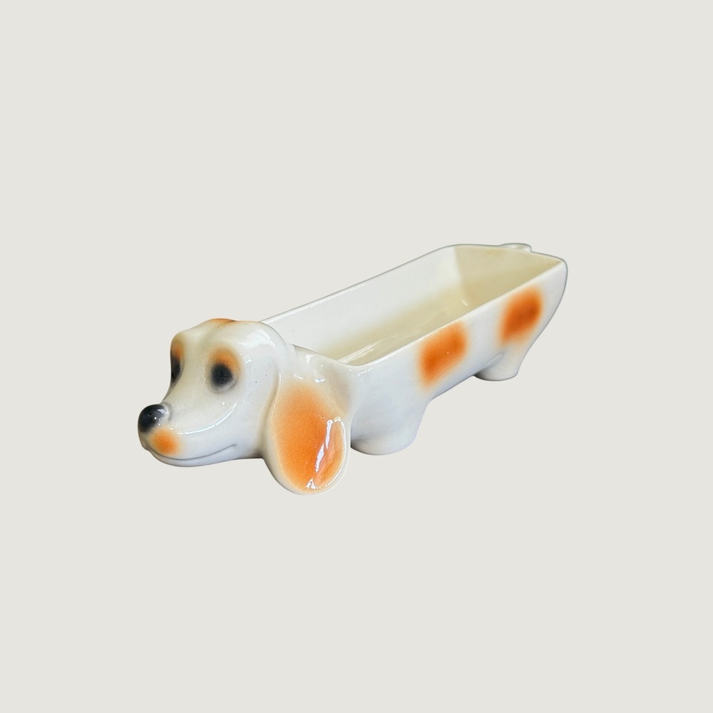 Vintage Dachshund Spotted Wiener Dog Cracker Hors D'Oeuvres Dish Tray